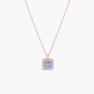 Paloma - Pendentif Or Rose Tanzanite