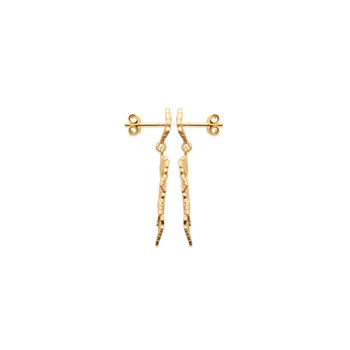 Boucles d'oreilles pendantes feuilles plaqué or IZAURE - Bijoux Privés Discovery