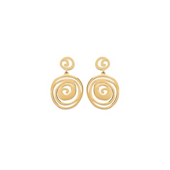 Boucles d'oreilles pendantes plaqué or jaune CYCLADES - Bijoux Privés Discovery