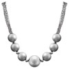 Collier multi-motifs en Acier 316L - blanc brillant - vue V1