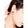 Boucles d'oreilles clous en Argent 925 millièmes et céramique - blanc brillant - vue V3