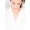 Collier mono-motif en Argent 925 millièmes et céramique - blanc brillant - vue V2