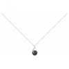 Collier mono-motif en Argent 925 millièmes et céramique - blanc brillant - vue V1