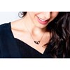 Collier mono-motif en Argent 925 millièmes et céramique - blanc brillant - vue V3