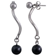 Boucles d'oreilles pendantes acier femme CERANITY STEEL