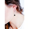 Boucles d'oreilles pendantes en Acier 316L et céramique - blanc brillant - vue V2