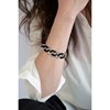 Bracelet souple multi-motifs en Acier 316L et céramique - blanc brillant - vue V2