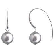 Boucles d'oreilles pendantes en Acier 316L - blanc brillant