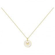 Collier en Plaqué or et oxyde de zirconium - jaune brillant