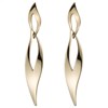 Boucles d'oreilles pendantes en Acier 316L - jaune brillant - vue V1