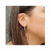 Boucles d'oreilles Chic - Argenté et Cristal - vue V2