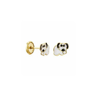 Boucles d'Oreilles Chien Or Jaune - Enfant ou Bébé
