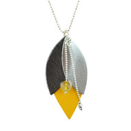 Collier en cuir TULIPE Citron