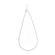 Collier argent rhodie riviere diamantee