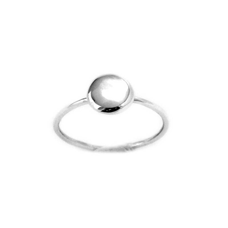 Bague fine en argent et nacre - vue 2