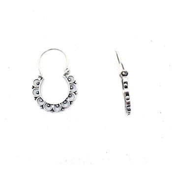 Bloemblad hoepel oorbellen