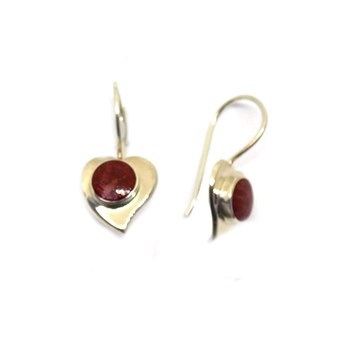 Boucles d'oreille coeur gorgone