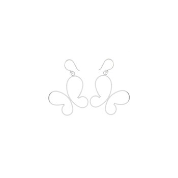 Boucles d'oreilles argent forme papillon