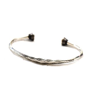 Bracelet jonc touareg en argent fait main