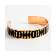 Bracelet ou PALMA Émail  finition rosée