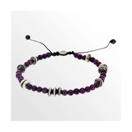 Bracelet Homme LOHAN avec perles d'Améthyste et Argent 925