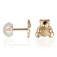 Boucles d'oreilles or jaune enfant OURSON