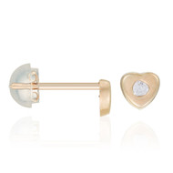 Boucles d'oreilles or jaune enfant COEUR VÉRITABLE