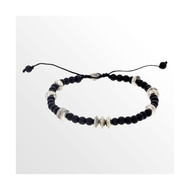 Bracelet Homme UNAI avec perles de pierres es et Argent 925