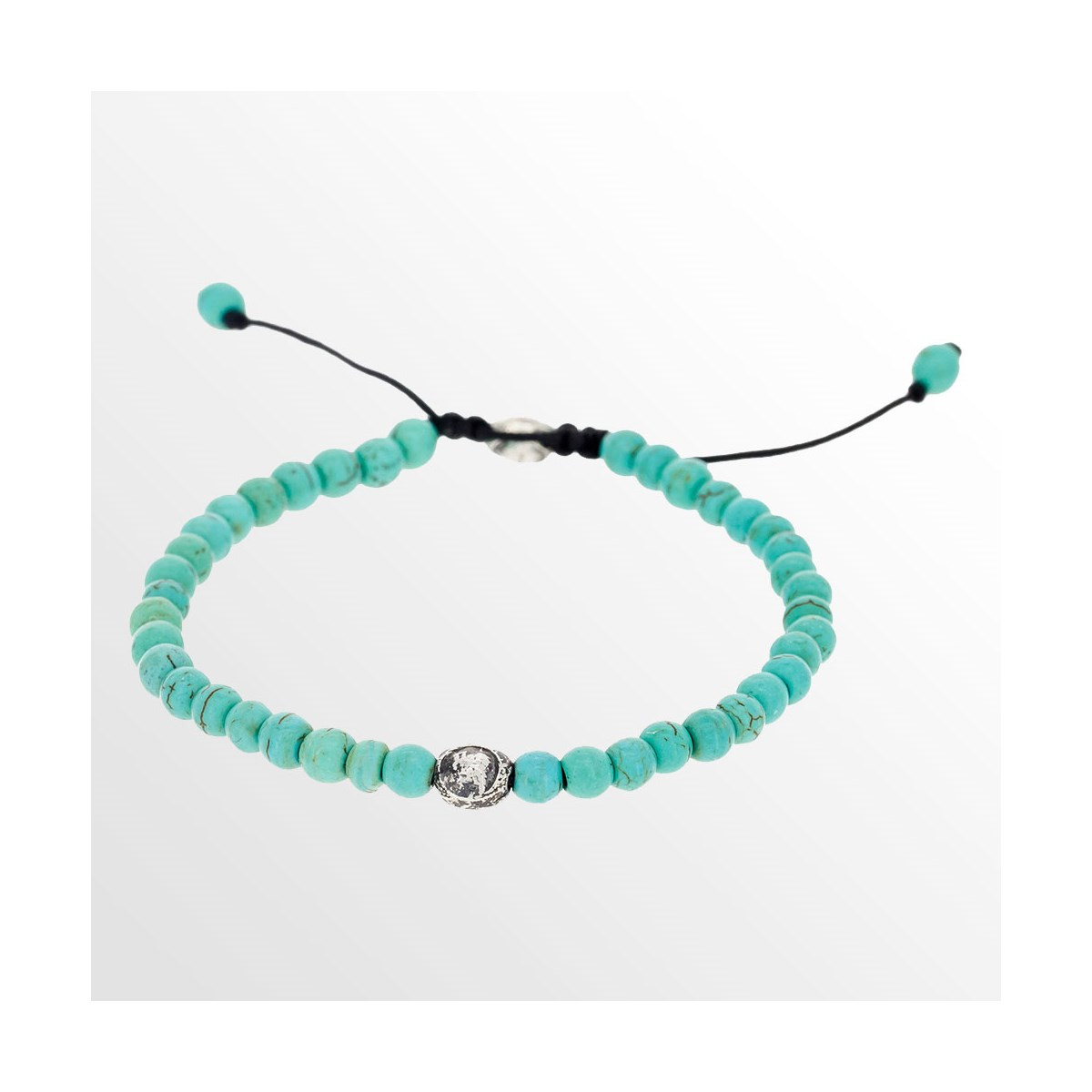 Bracelet Homme ELIS avec perles  et Argent 925 - vue V1