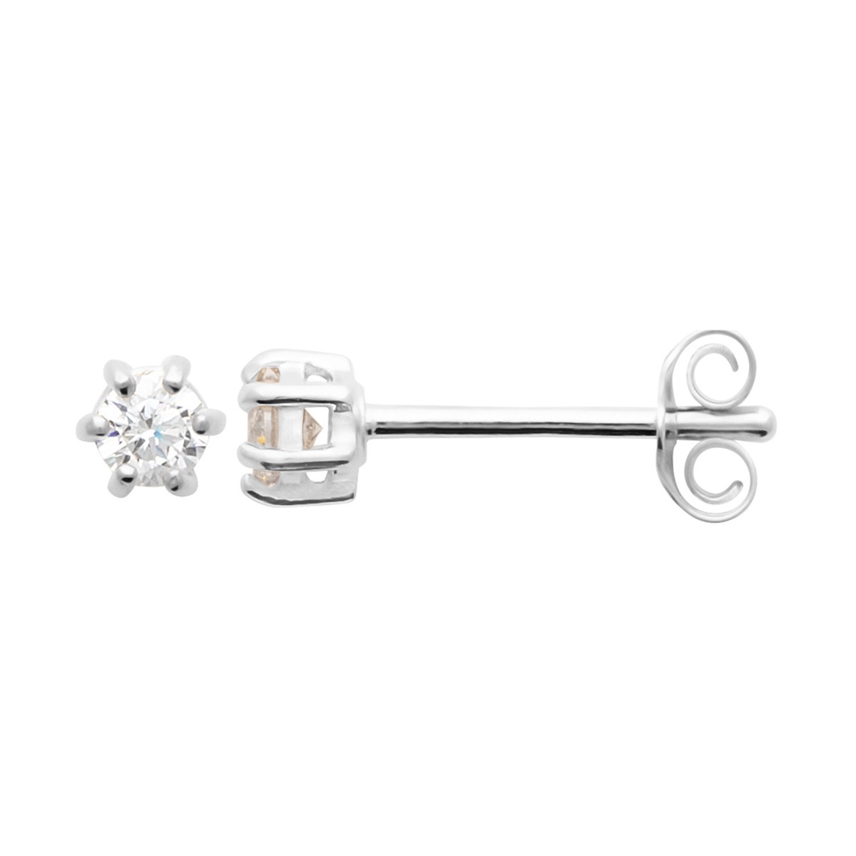 Boucles d'oreilles Brillaxis 3 mm - vue 3