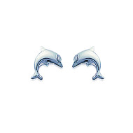 Boucles d'oreilles Brillaxis dauphins argent