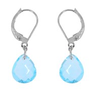 Boucles Brillaxis dormeuses topazes or blanc