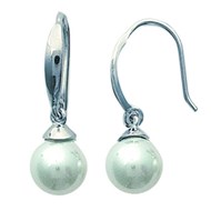 Boucles d'oreilles Brillaxis perles blanches