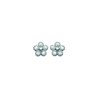 Boucles d'oreilles Brillaxis argent rhodié fleurs OZ - vue V1