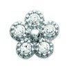 Boucles d'oreilles Brillaxis argent rhodié fleurs OZ - vue V3