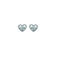Boucles d'oreilles Brillaxis Argent-oz Coeurs