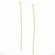 Boucles d'oreilles Zag doré uni