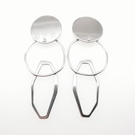 Boucles d'oreilles Zag acier uni