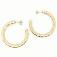 Boucles d'oreilles Zag doré uni