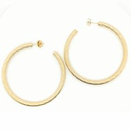 Boucles d'oreilles Zag doré uni