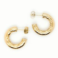 Boucles d'oreilles Zag doré uni