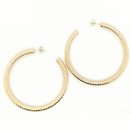 Boucles d'oreilles Zag doré uni