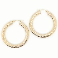 Boucles d'oreilles Zag doré uni