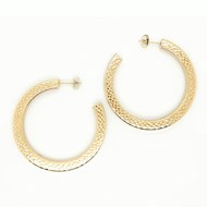 Boucles d'oreilles Zag doré uni