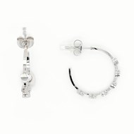 Boucles d'oreilles Zag acier uni