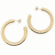 Boucles d'oreilles Zag doré uni