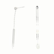 Boucles d'oreilles Zag acier uni