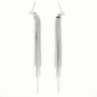 Boucles d'oreilles Zag acier uni