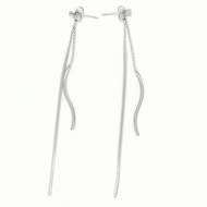Boucles d'oreilles Zag acier uni