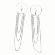 Boucles d'oreilles Zag acier uni